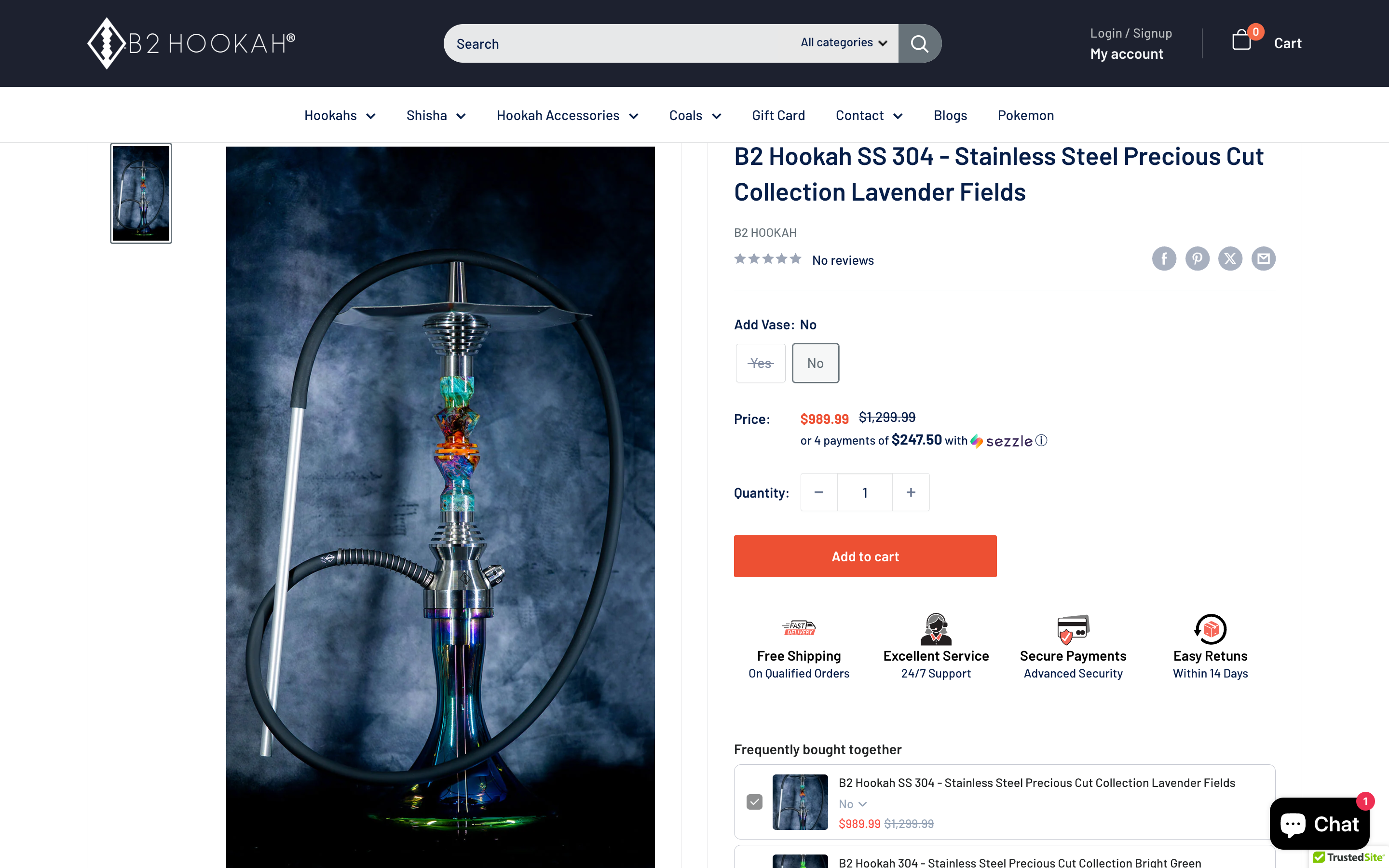 Redesigned product page