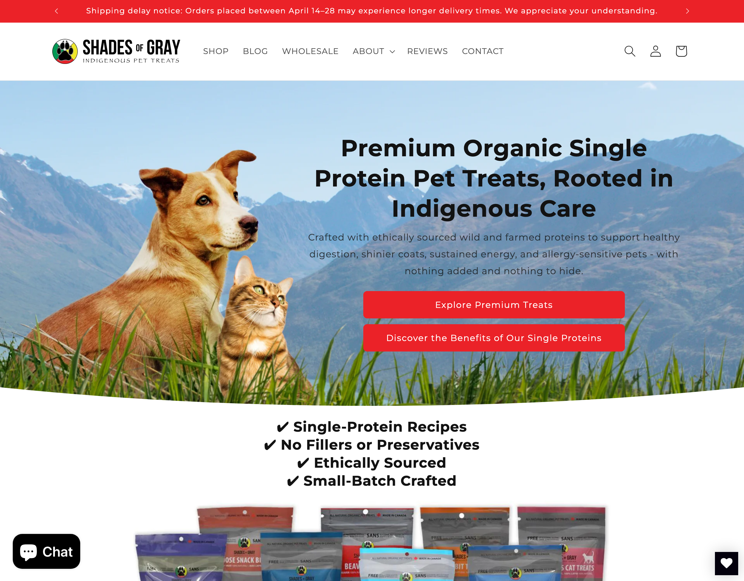 Shades of Gray Indigenous Pet Treats